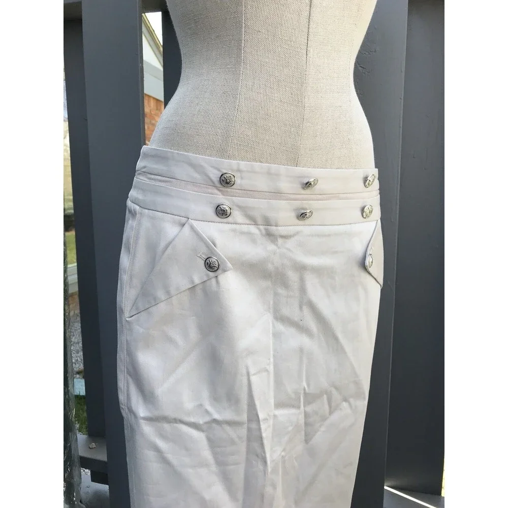 New Grace Elements Skirt Beige 6 Cotton Blend Strech
